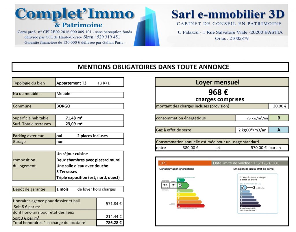 fiche annonce divina